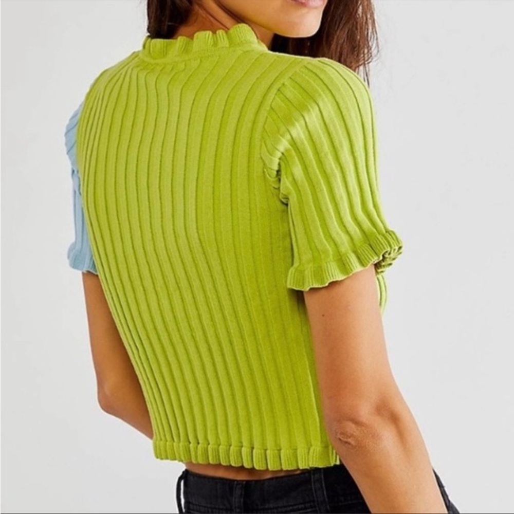 NWOT Free People Find Me Now Colorblock Cardi L - Picture 3 of 14